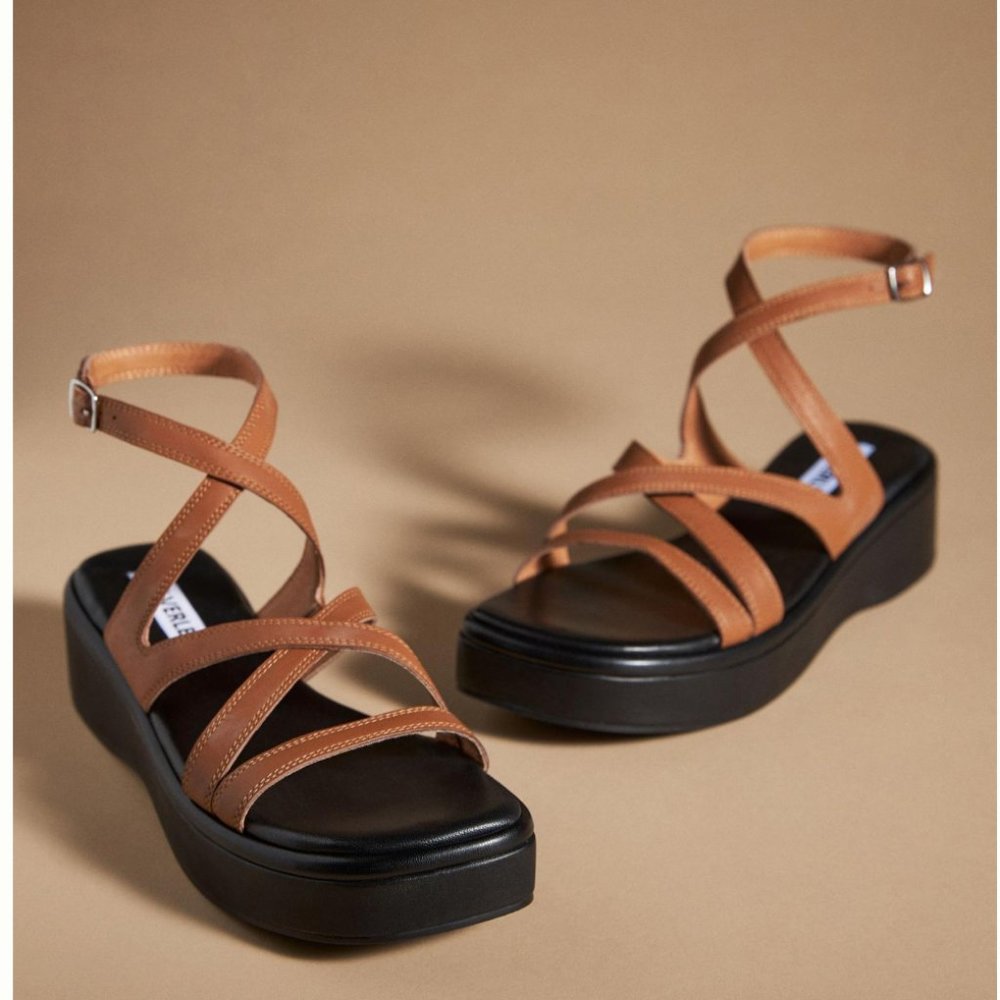 CAVERLEY Cal Wedge Sandals - brown, size 11